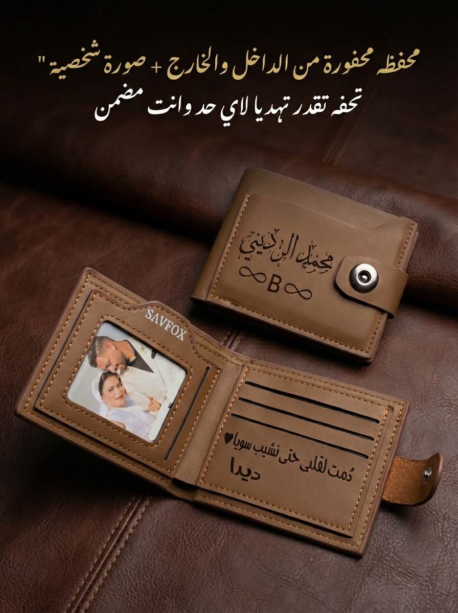 محفظة جلد محفورة